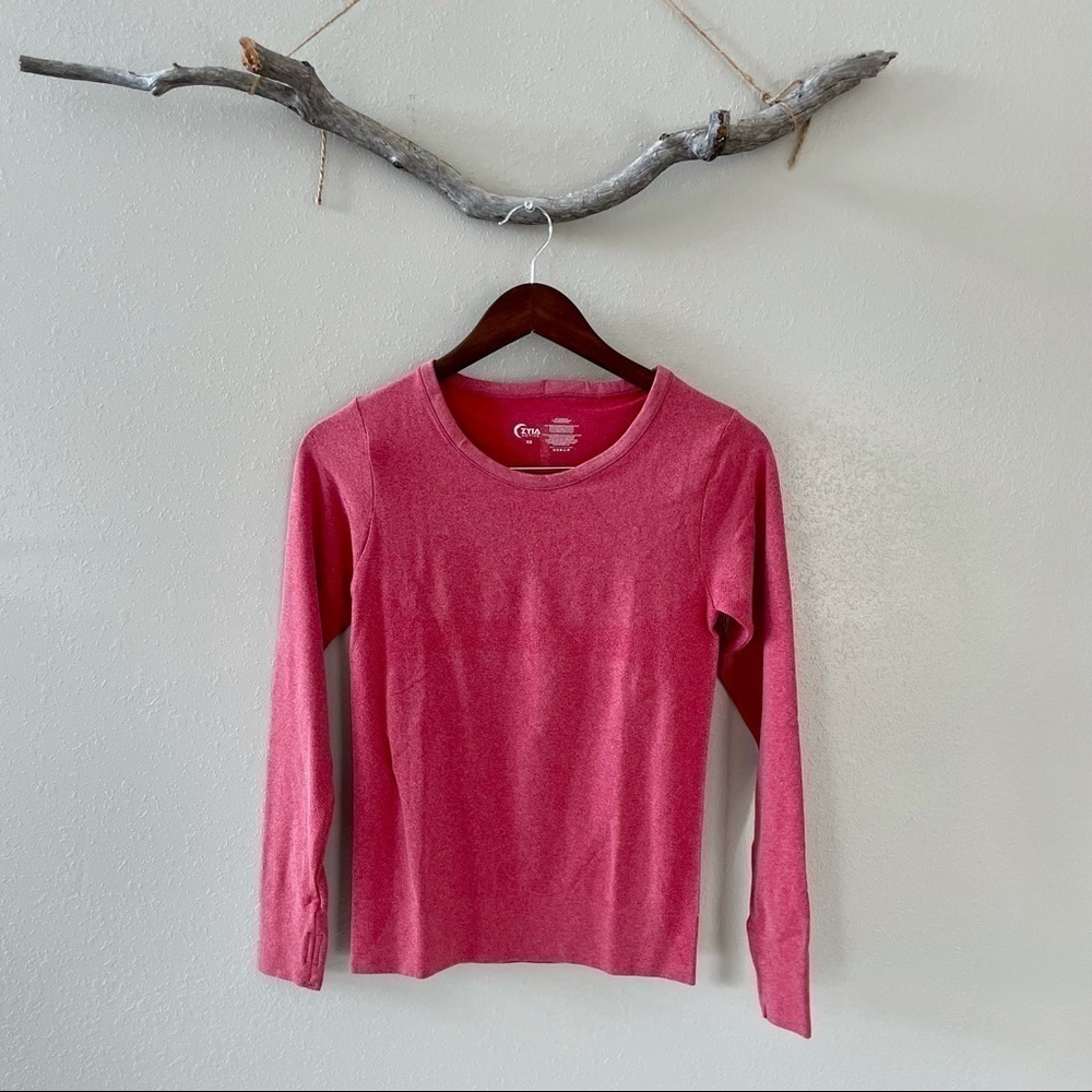 Zyia Active Red Heather Performance Longsleeve Tee - image 4